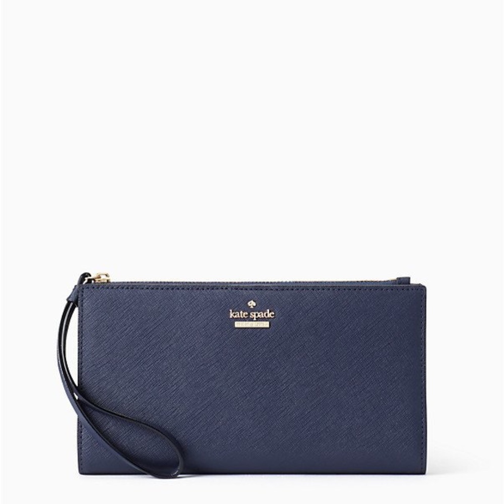 kate spade MATCHING SET! Purse & Wristlet + Wallet NWT Navy Blue - Picture 6 of 14